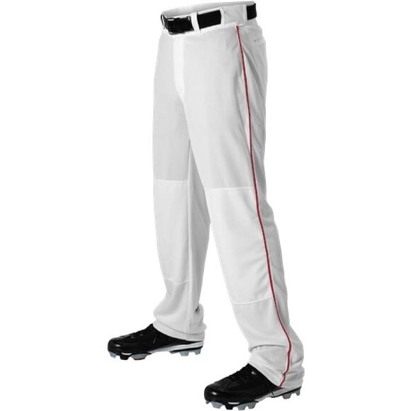 Alleson Athletic boys pants white/scarlet Size XS - Picture 1 of 6